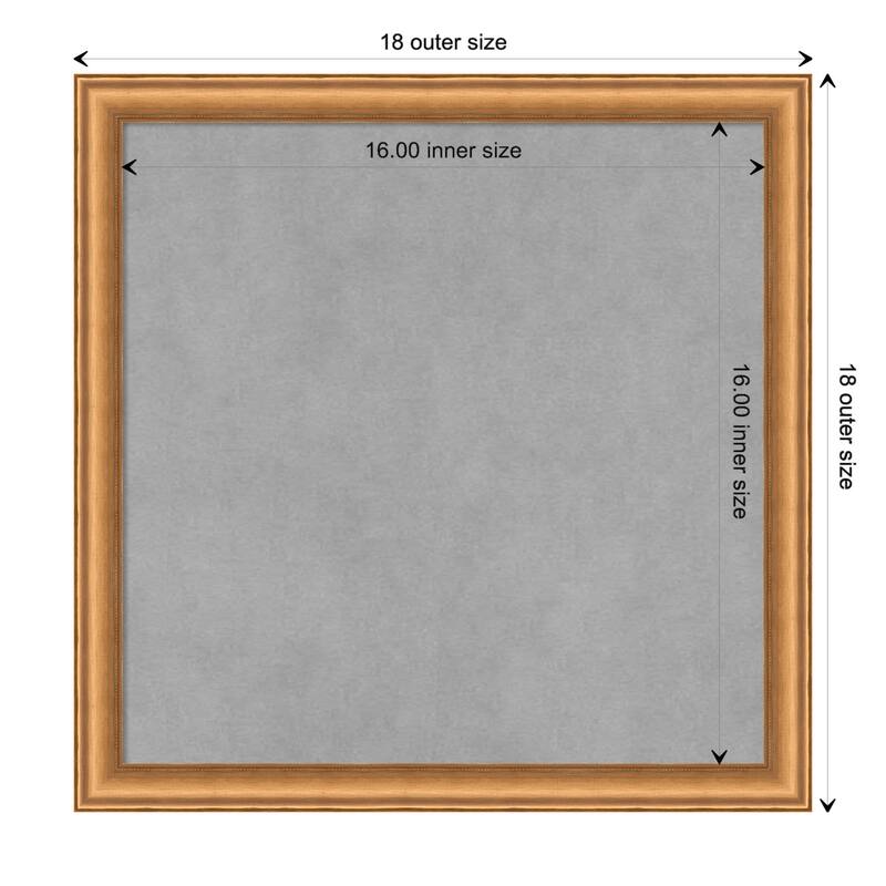 Amanti Art Salon Scoop Copper Framed Magnetic Board - Board Size 16x16