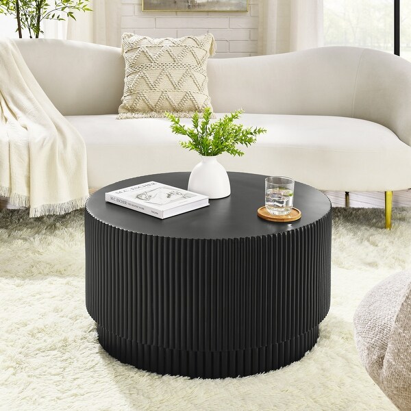Round Magnesium Oxide Coffee Table, Indoor/Outdoor - Bed Bath