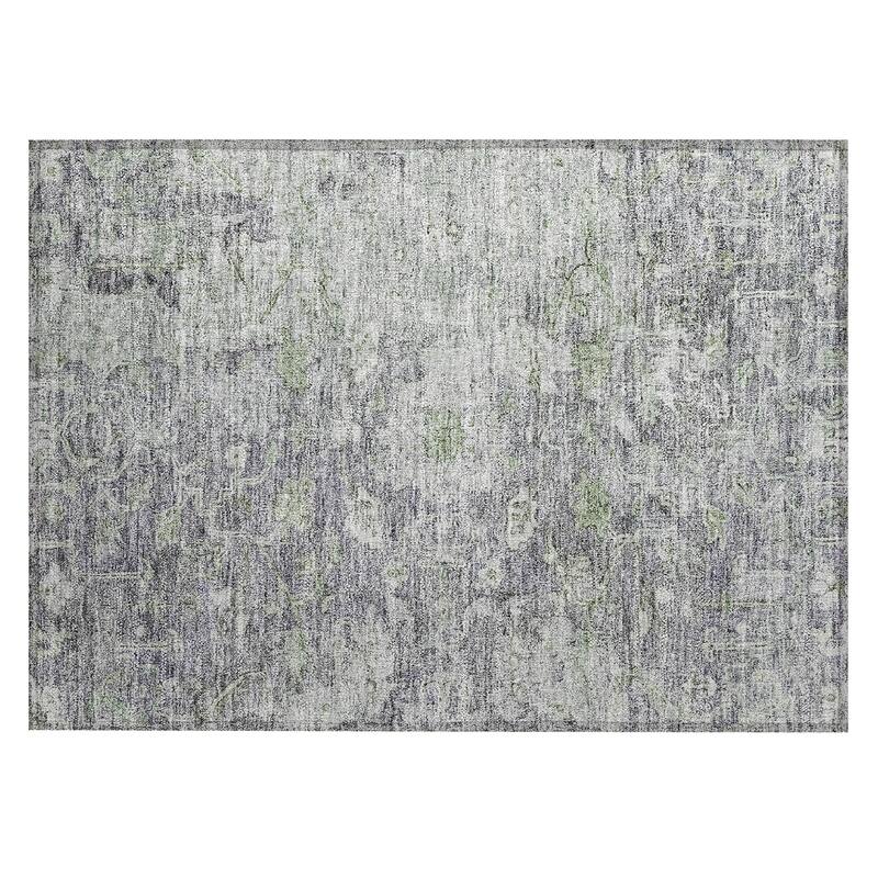 Machine Washable Indoor/ Outdoor Chantille Distressed Traditional Rug