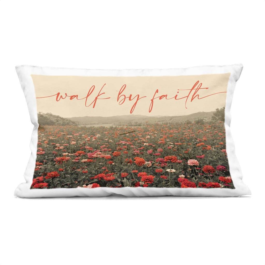 Stupell Walk By Faith Garden Decorative Printed Throw Pillow Design by GAIL PECK