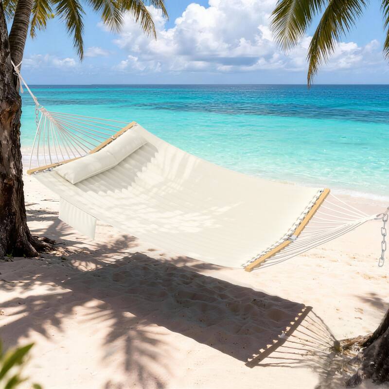 EROMMY Modern Portable Hammock, Hand-Woven Ropes, Anti-Tipping Design for Backyards, Beaches & Campsites