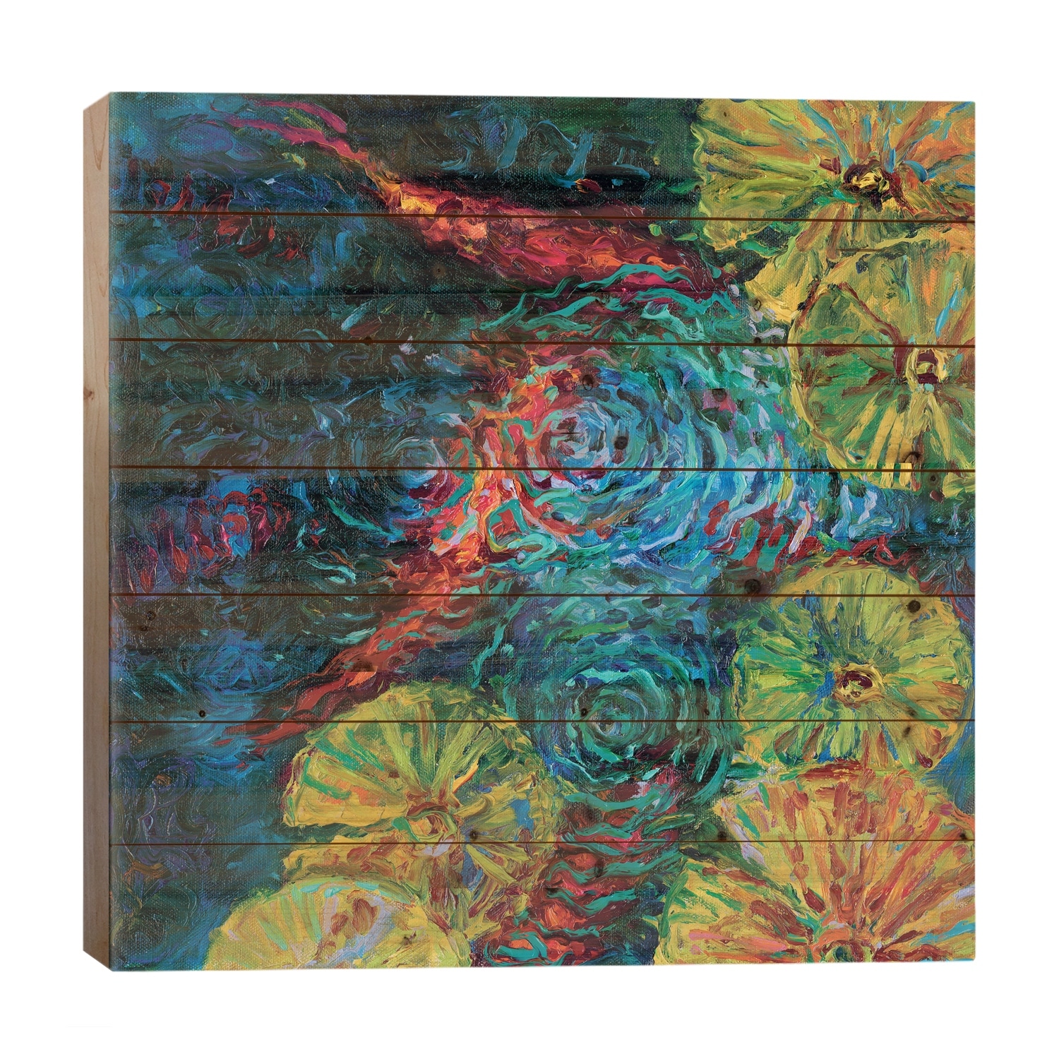 Dieci Print On Wood by Iris Scott - Multi-Color