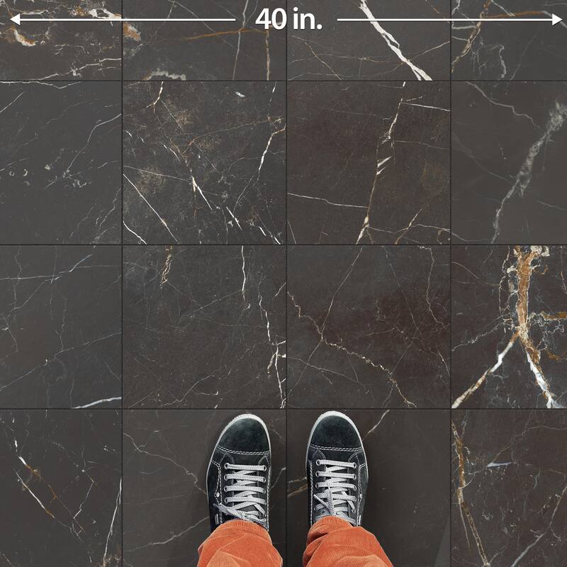 Merola Tile Reve Noir 11-3/4" x 11-3/4" Porcelain Floor and Wall Tile