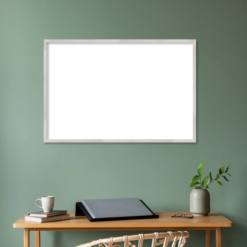 Amanti Art Svelte Clay Grey Framed Dry Erase Magnetic Board
