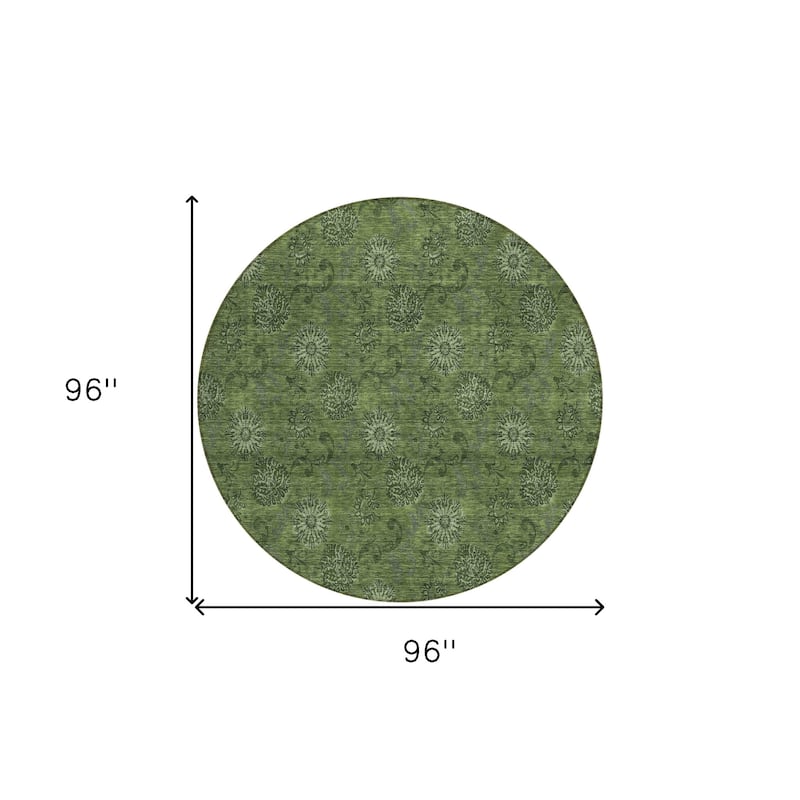 HomeRoots Floral Transitional Rectangle Outdoor Rug
