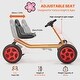 preview thumbnail 5 of 12, Go Kart, 4 Wheel Off-Road Pedal Go Cart Toy for Kids with Steering Wheel, Ergonomic Adjustable Seat for Boys & Girls Ages 5-12