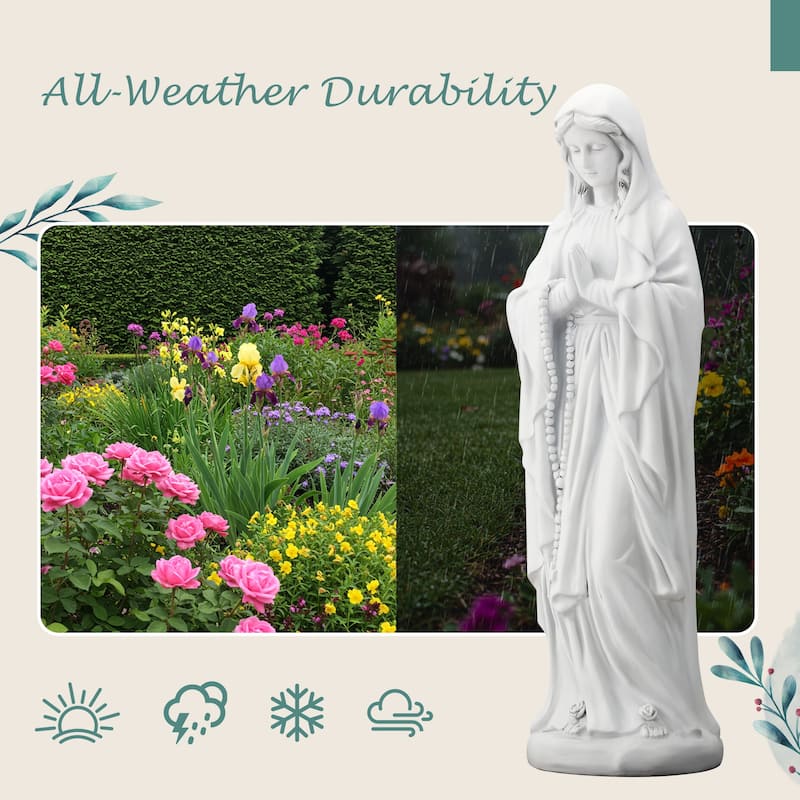 Outdoor Religious Sculpture, Garden Decor, Waterproof Sculpture, Suitable for Courtyard, Front porch, Patio