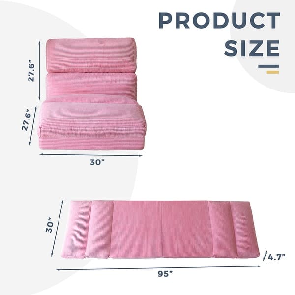 dimension image slide 5 of 26, Folding Sofa Bed,Sleeper Sofa Chair Bed Upholstered Sofa Couches