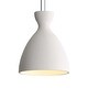 preview thumbnail 1 of 3, Golden Lighting Aethera 10in Integrated LED Pendant in White Sandstone Cement - Gold