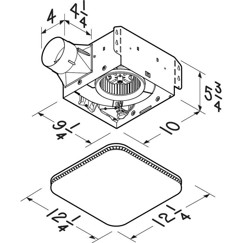 Broan 80 CFM 0.8 Sone Ceiling or Wall Mounted ENERGY STAR� Certified