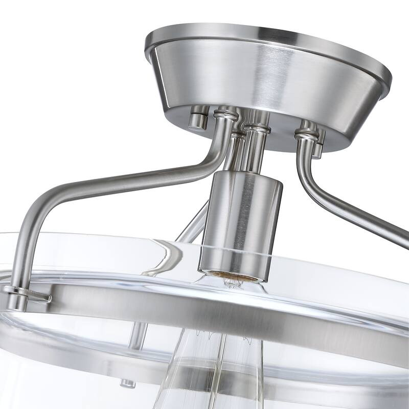 Hukoro 1-Light 11.81-in Incandescent Semi-Flush Mount Light