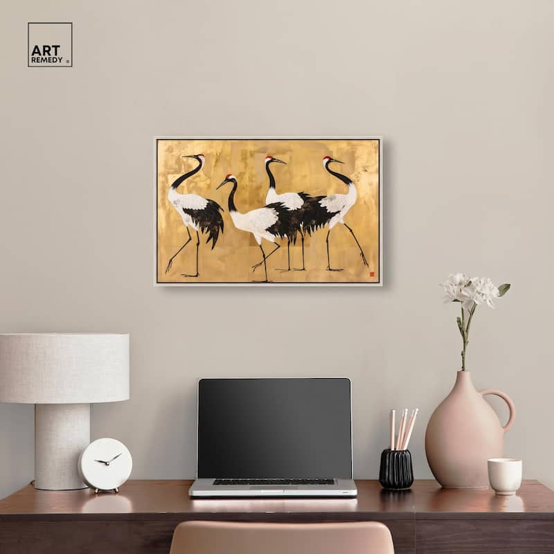 Birds of Gold Canvas by Art Remedy