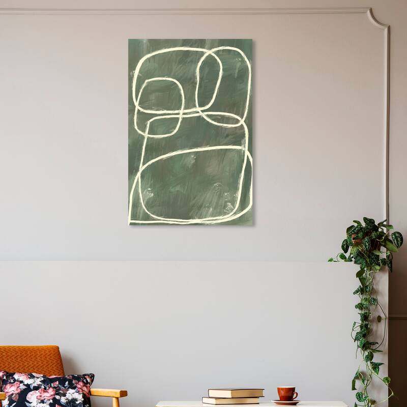 Wynwood Studio Canvas Abstract Like Old School Green and Army Green Modern & Contemporary Wall Art Canvas Print - 30 x 20