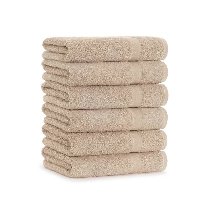 Arkwright True Color Towel Sets - Bath Towel - Set of 6 - Beige