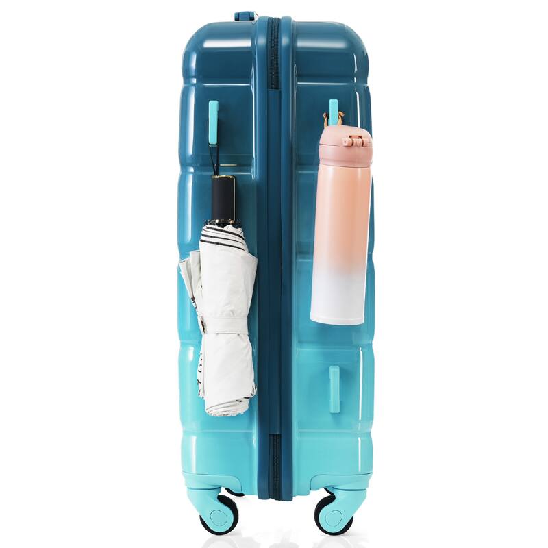 Luggage Set of 3, 20-inch with USB Port, Airline Certified Carry-on Luggage, ABS+PC Hard Shell Luggage with Spinner Wheels