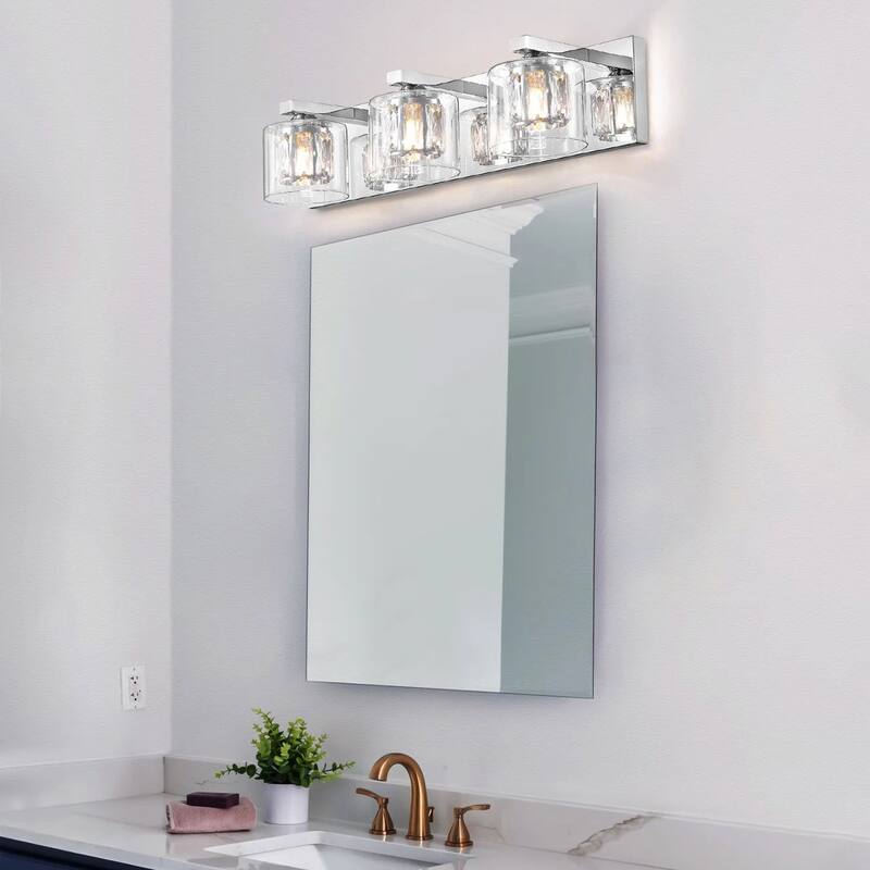 Kolt Chrome Traditional 3-Light Bathroom Vanity Light