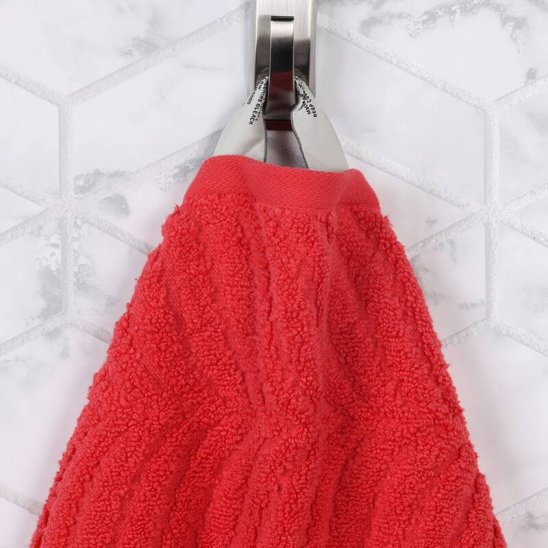 Superior Chevron Zero Twist Solid and Jacquard Cotton Bath Sheet Set of 2