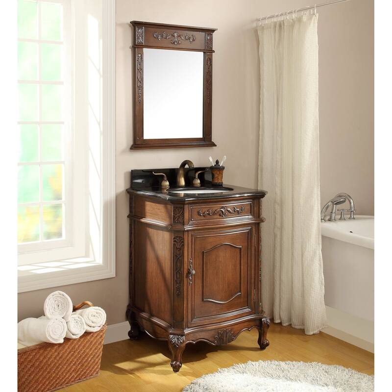 24" Benton Collection Petite Powder Room Debellis Bathroom Sink Vanity Model