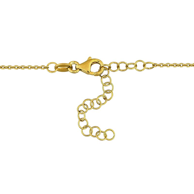 Miadora 1mm Diamond Cut Curb Chain 10.5mm Circle Necklace in Sterling Silver