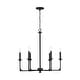preview thumbnail 2 of 5, Clint 6-light Black Iron Chandelier