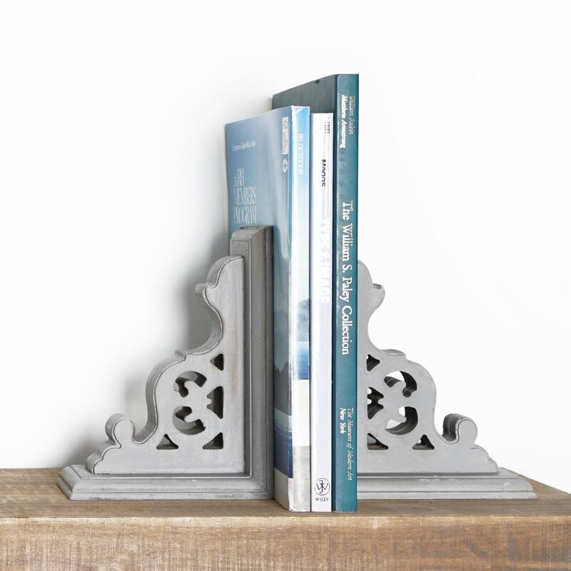 American Art Decor Heavy Duty Wood Bookends for Books/CDs/Vinyls