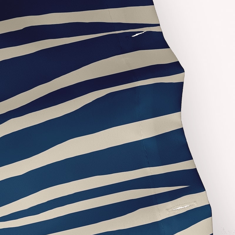 71 x 74-inch Wood Stripedd Geometric Print Shower Curtain