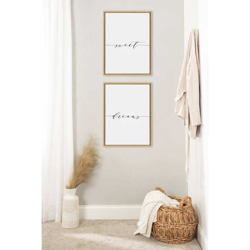 Kate and Laurel Sylvie Sweet Dreams Framed Canvas Art by Maggie Price