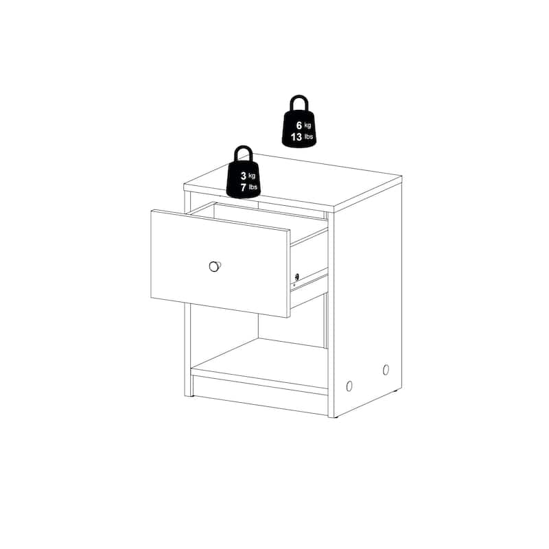 Porch & Den Zoe 1-drawer Nightstand
