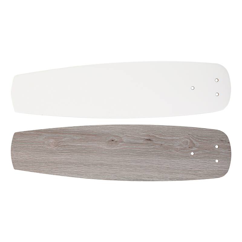 52" Coastal White Frosted Glass Ceiling Fan with Light and Pull Chain - Satin white