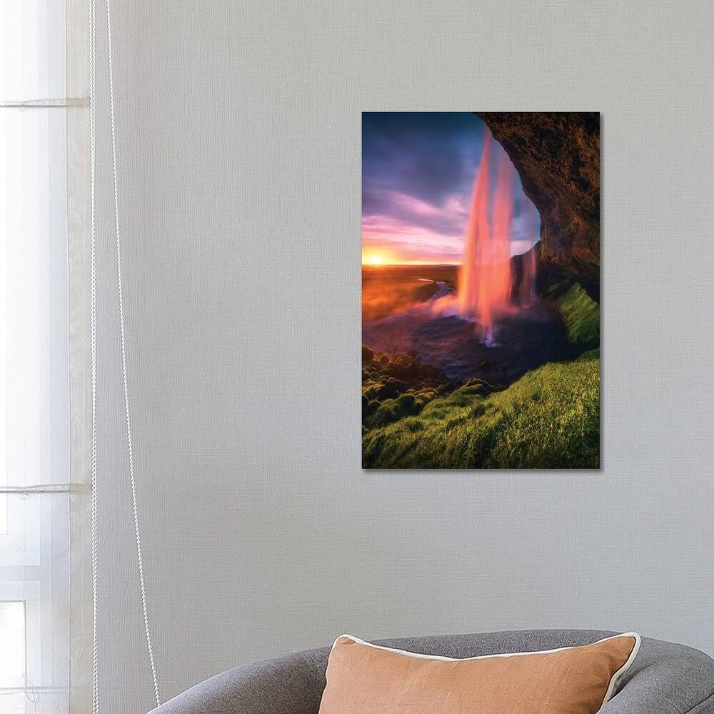 iCanvas "Seljalandsfoss Waterfall - Iceland" by Cuma Cevik Canvas Print