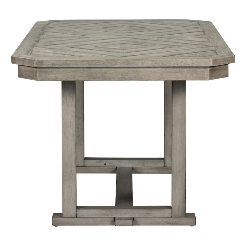 6-Piece Rubber Wood Dining Table Set