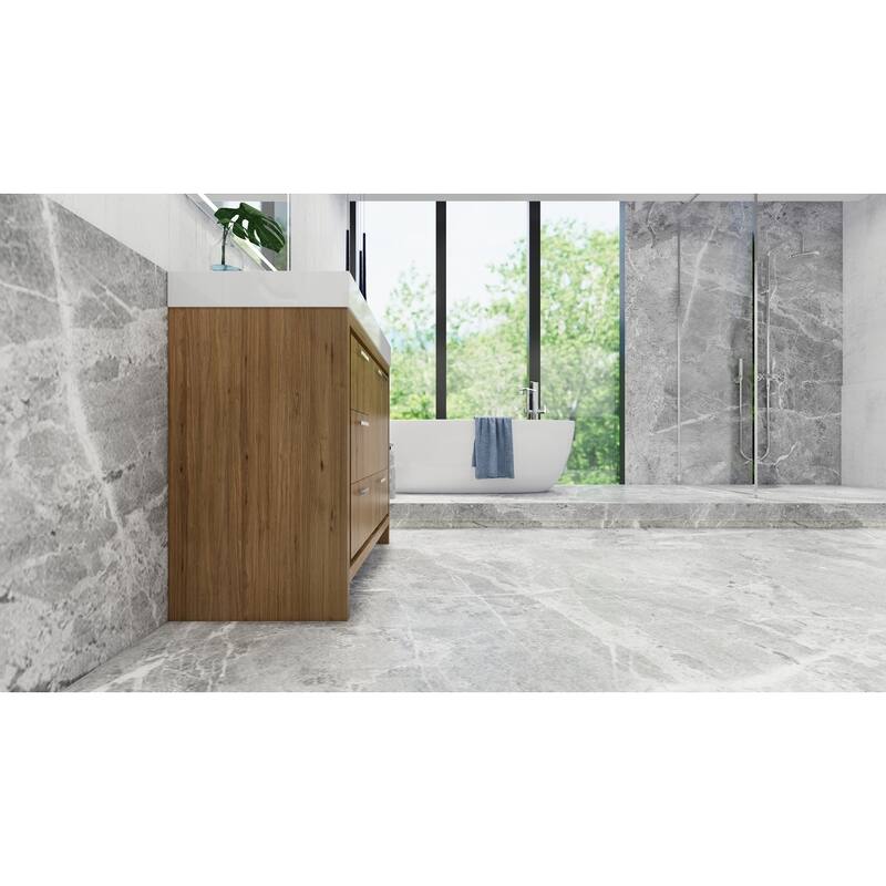 Dove 42'' Freestanding Vanity with Reinforced Acrylic Sink