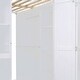 preview thumbnail 11 of 13, Full Size Loft Bed with Wardrobe, Desk, Foldable Shelves & Private Dressing Area for Efficient Storage and Workspac, White