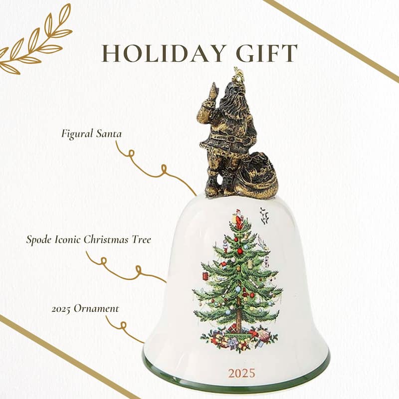 Spode Santa Annual Bell Ornament 2025