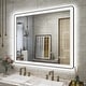 preview thumbnail 25 of 36, KIOTEE Rectangular Framed Front & Back LED Lighted Anti-Fog Tempered Glass Bathroom Vanity Mirror with ETL and 3-Year Warranty 48x40