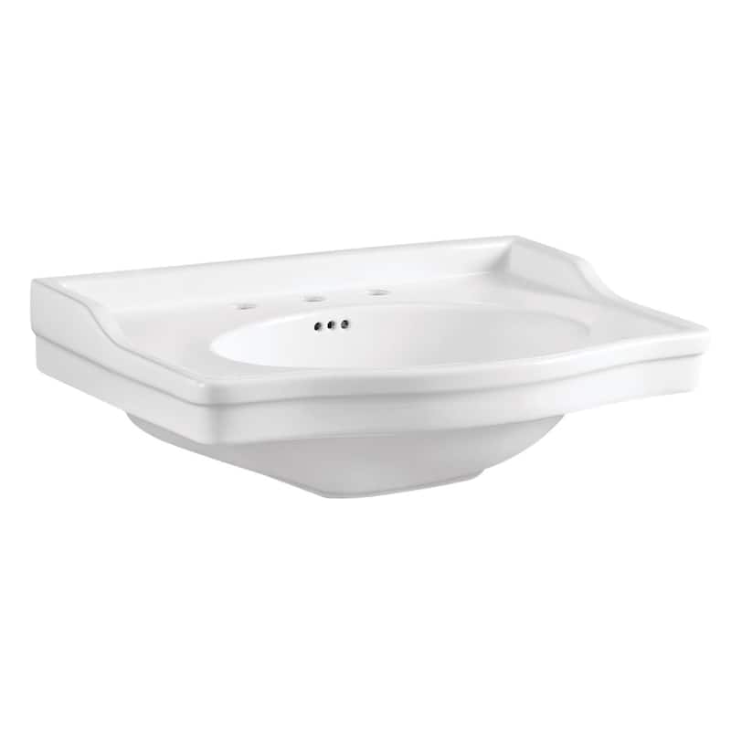Kingston Brass Victorian 30" Wide Ceramic Console Sink - White