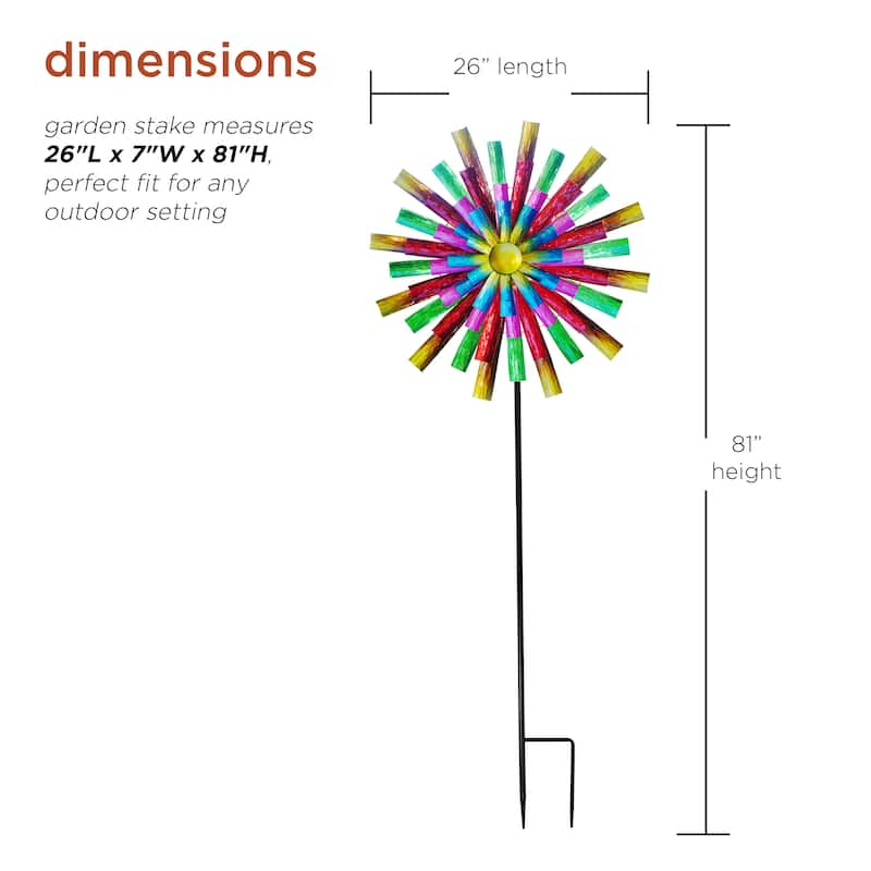 Alpine Corporation Outdoor Wind Spinner Stake Yard Decoration