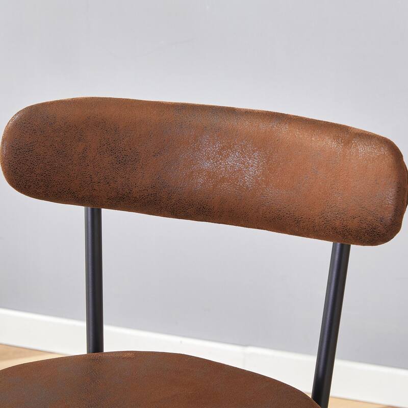 Modern High Stool with Gold-Plated Legs & Linen Seat