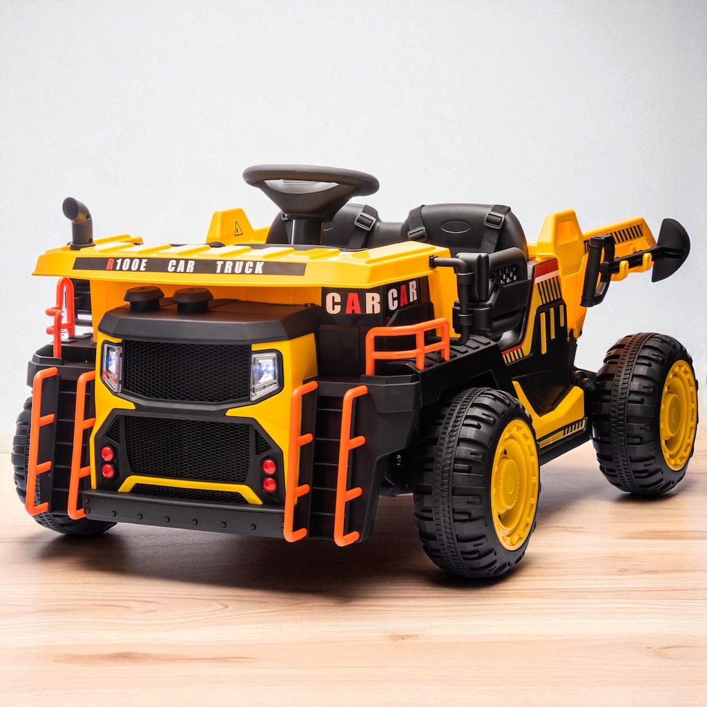 24V Kids Electric Pickup with Remote Control, 400W Motor, Two-Seater, Bluetooth,MP3, LED Lights, Electric Rear Dump for Kids 3+