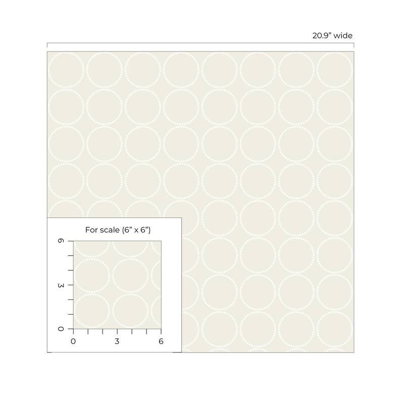 Seabrook Designs Round Geometric Non-Woven Unpasted Wallpaper