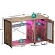 preview thumbnail 14 of 18, 55-75 Gallon Fish Tank Stand with Charging Station and LED Light, Reversible Aquarium Stand with Cabinet