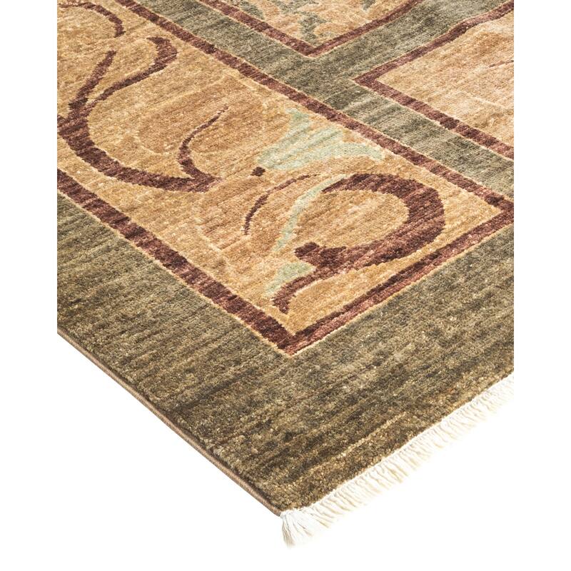 Overton Vibrance One-of-a-Kind Hand-Knotted Area Rug - Green, 6' 1" x 10' 1" - 6' 1" x 10' 1"