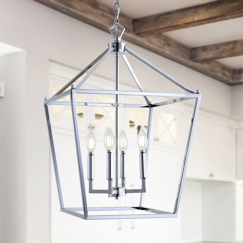 Marion Lantern Metal LED Pendant, by JONATHAN Y