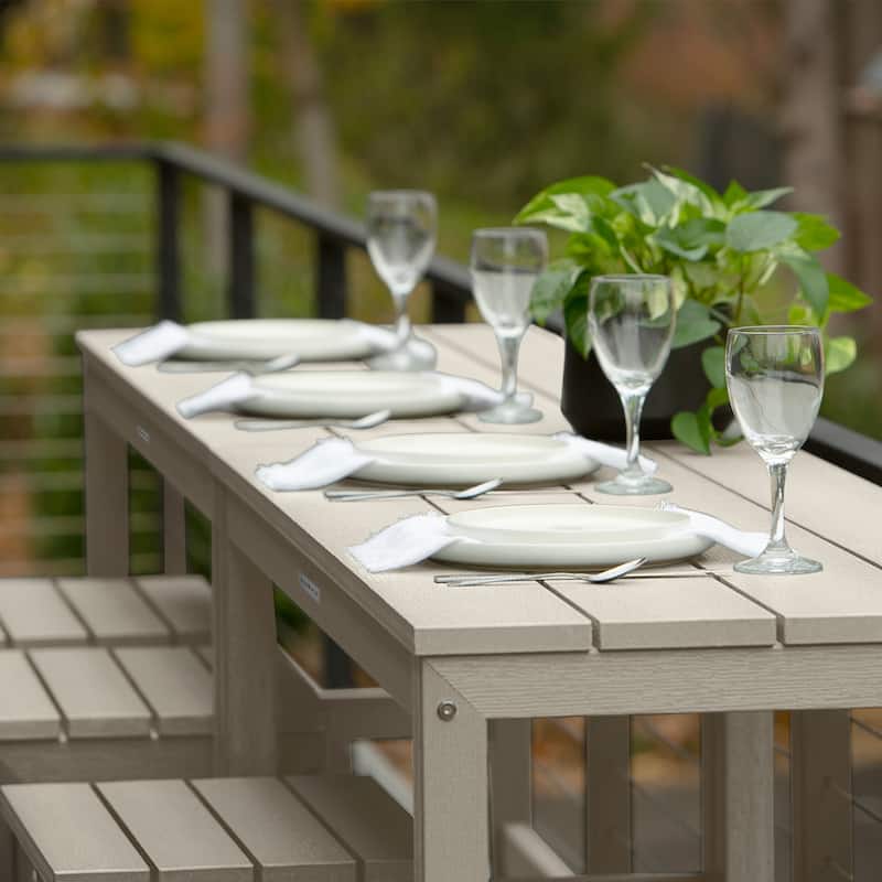 HIGHWOOD Monroe Modern Counter Height Balcony Stool/Table 6-Piece Set