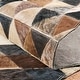 preview thumbnail 8 of 7, Pelle Leather Warm Browns/Black Mosaic Abstract-Edged Area Rug