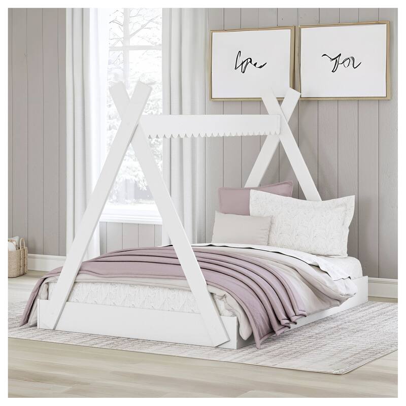 Signature Design by Ashley Hallityn White Full Tent Bed - White - Full