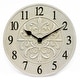 preview thumbnail 14 of 12, Blanc Fleur Wall Clock - 15 x 1.38 x 15 White
