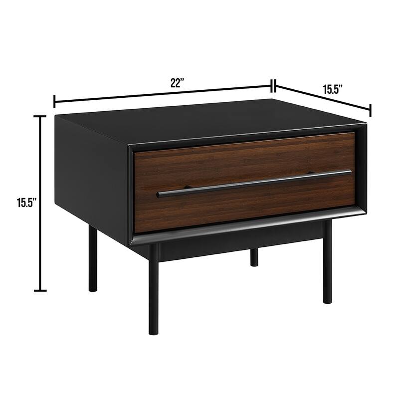 Landon 1 Drawer Nightstand, Crimson