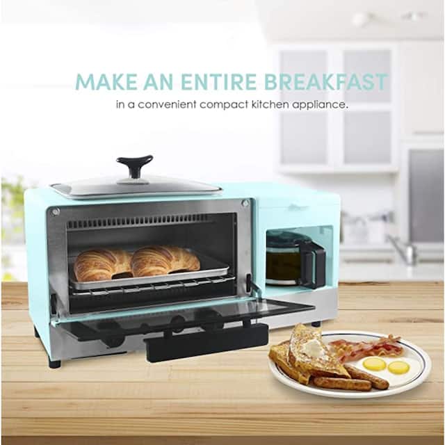 Elite Collection 3in1 Multifunctional Breakfast Center, Toaster Ovens. Overstock 37228615