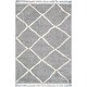 preview thumbnail 19 of 21, nuLOOM Boho Chic Zig Zag Trellis Tassel Shag Rug